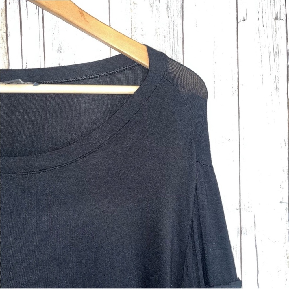 Lane Bryant Black Accordion Long Sleeve Blouse Women’s 22/24 - Picture 3 of 4